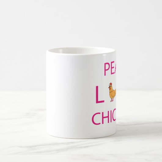 FriedensLiebe-Hühner Kaffeetasse (Mittel)