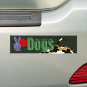 FriedensLiebe Hunde Autoaufkleber (Auf Auto)