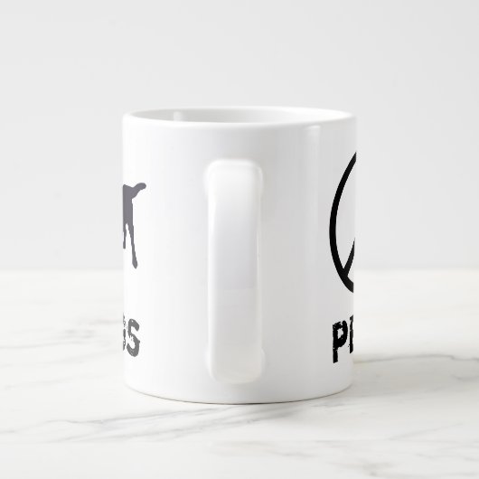 FriedensLiebe-Hunde Jumbo-Tasse (Rückseite)