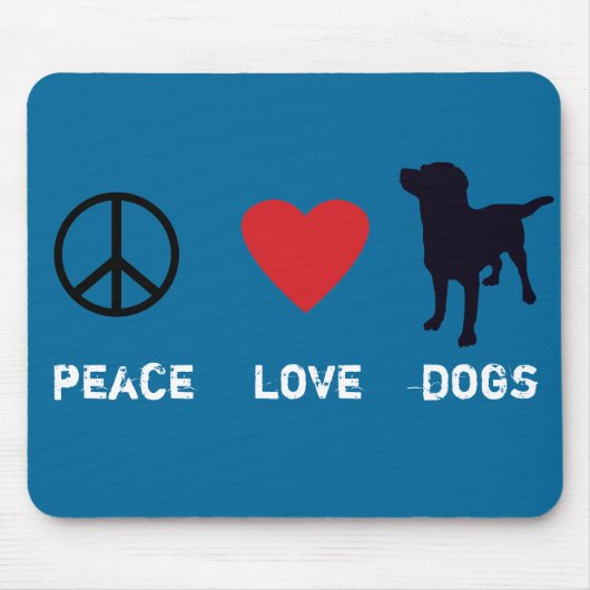 FriedensLiebe-Hunde Mousepad (Vorne)
