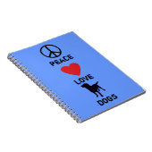 FriedensLiebe-Hunde Notizblock (Rechte Seite)