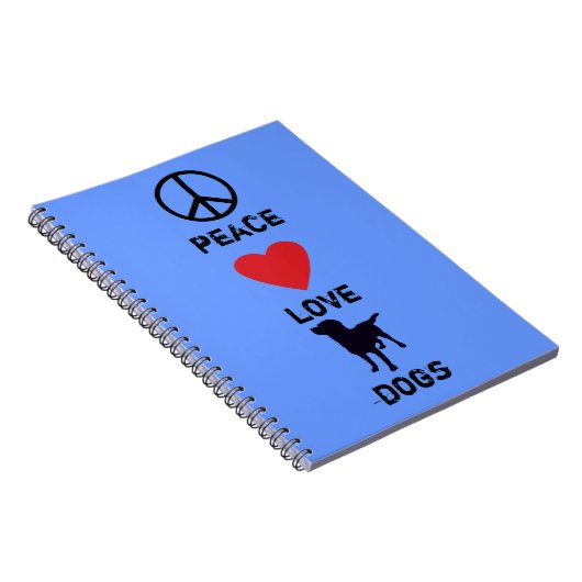 FriedensLiebe-Hunde Notizblock (Rechte Seite)
