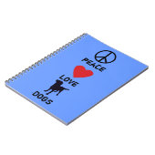 FriedensLiebe-Hunde Notizblock (Linke Seite)