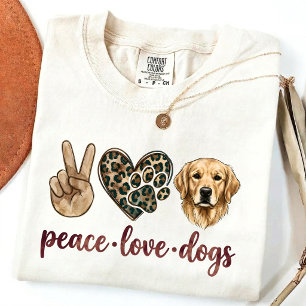 Friedensliebe-Hunde-Shirt Geschenk für Golden Re T-Shirt