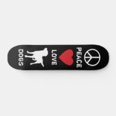 FriedensLiebe-Hunde Skateboard (Horizontal)