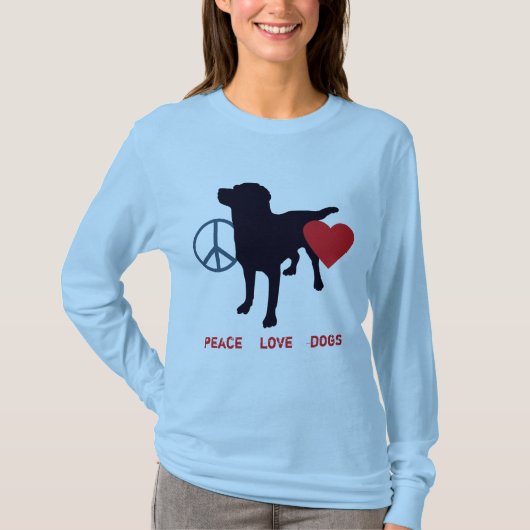 FriedensLiebe-Hunde T-Shirt (Vorderseite)