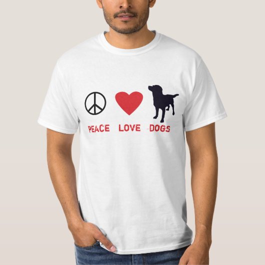 FriedensLiebe-Hunde T-Shirt (Vorderseite)