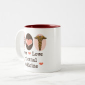 FriedensLiebe-interne Medizin-Tasse Zweifarbige Tasse (Vorderseite Links)