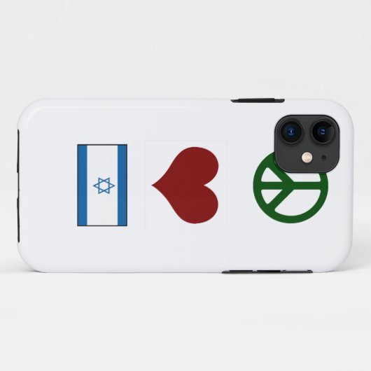 FriedensLiebe Israel Case-Mate iPhone Hülle (Rückseite (Horizontal))
