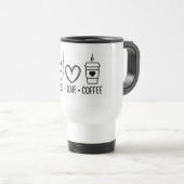 Friedensliebe Kaffe Morgen Vibes Reisebecher (VorderseiteRechts)