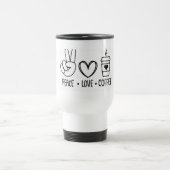 Friedensliebe Kaffe Morgen Vibes Reisebecher (Mittel)