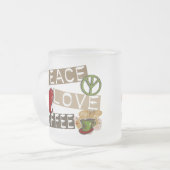 FRIEDENSLiebe-KAFFEE 2 Mattglastasse (Vorderseite Links)
