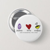FriedensLiebe-Kaffee Button (Vorne & Hinten)