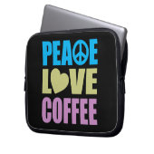 FriedensLiebe-Kaffee Laptopschutzhülle (Vorderseite Links)