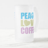 FriedensLiebe-Kaffee Mattglas Bierglas (VorderseiteRechts)
