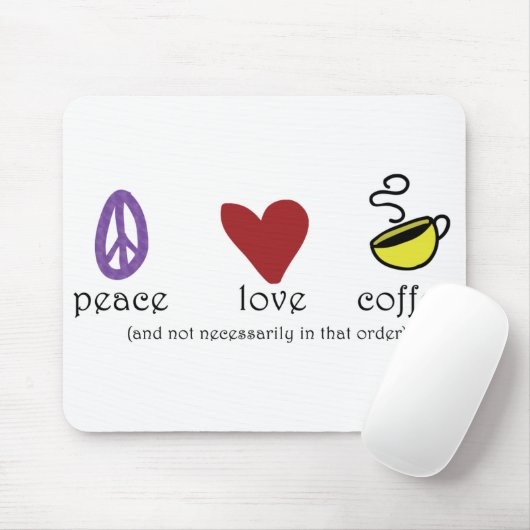 FriedensLiebe-Kaffee Mousepad (Mit Mouse)