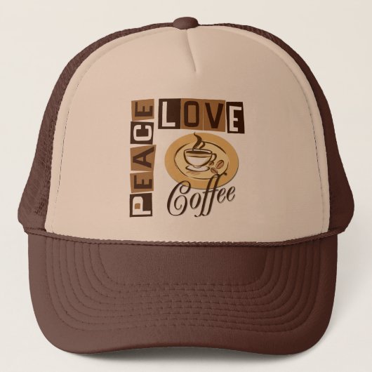 FRIEDENSLiebe-KAFFEE Truckerkappe (Vorderseite)