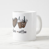 Friedensliebe-Kaffeetassen-Design Jumbo-Tasse (Vorderseite Rechts)