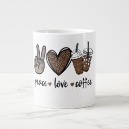 Friedensliebe-Kaffeetassen-Design Jumbo-Tasse