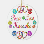 FRIEDENSLiebe-KARAOKE Keramik Ornament (Links)