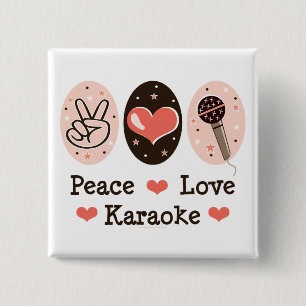 FriedensLiebe-Karaoke-Knopf Button