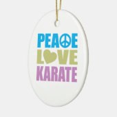 FriedensLiebe-Karate Keramik Ornament (Links)