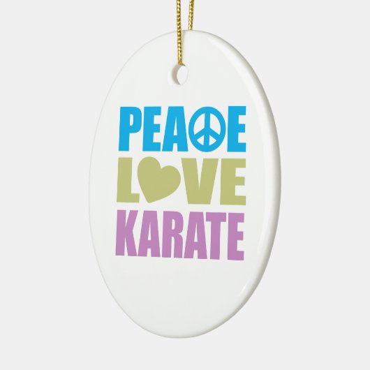 FriedensLiebe-Karate Keramik Ornament (Links)