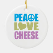 FriedensLiebe-Käse Keramik Ornament (Hinten)