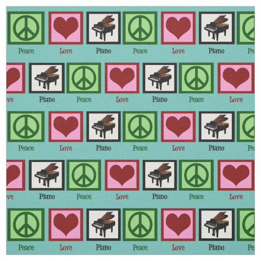 FriedensLiebe-Klavier Stoff (Muster)
