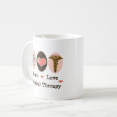 FriedensLiebe-körperliche Therapie Kaffeetasse (Vorderseite Links)