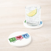 FriedensLiebe-körperlicher Therapeut Getränkeuntersetzer (Seite)