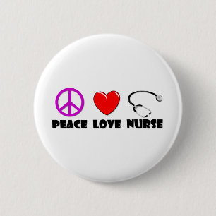 FriedensLiebe-Krankenschwester Button