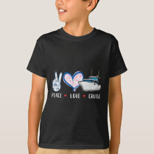Friedensliebe Kreuzfahrtschiff Boot Urlaub Geschen T-Shirt