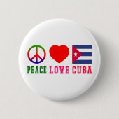 FriedensLiebe Kuba Button (Vorderseite)