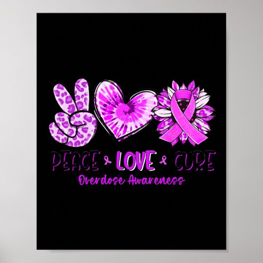 Friedensliebe-Kur-Sonnenblumen-Leopard-Überdosis-B Poster (Vorne)