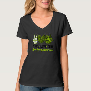 Friedensliebe-Kur-Sonnenblumen-Lymphom-Bewusstsein T-Shirt
