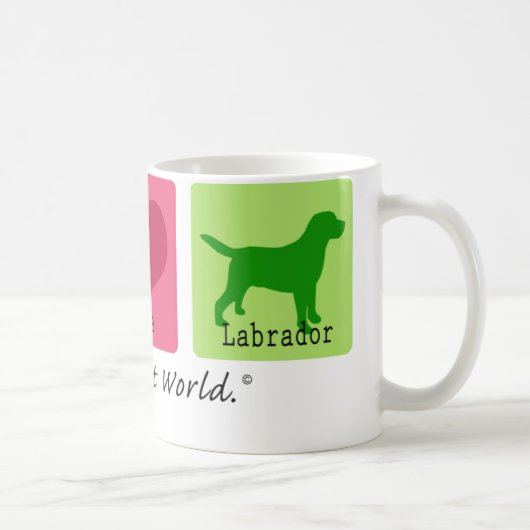 FriedensLiebe-Labrador-Retriever Kaffeetasse (Rechts)