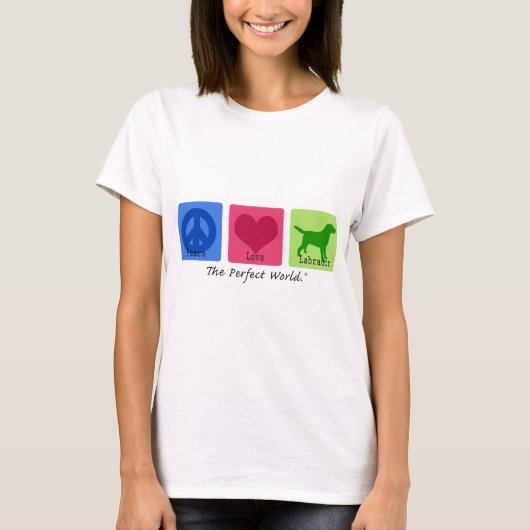 FriedensLiebe-Labrador-Retriever T-Shirt (Vorderseite)