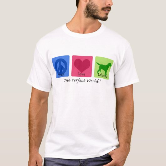 FriedensLiebe-Labrador-Retriever T-Shirt (Vorderseite)