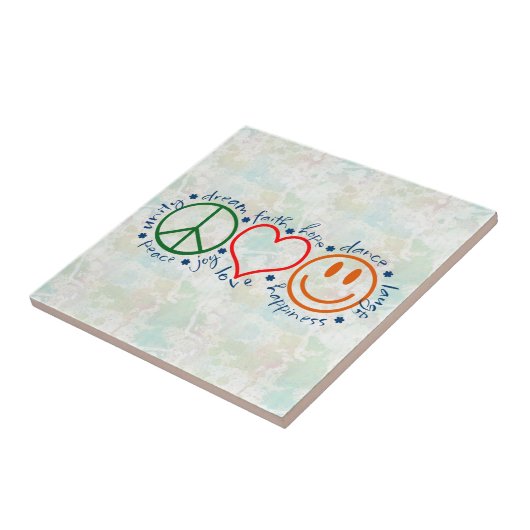FriedensLiebe-Lächeln Fliese (Seite)