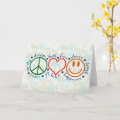 FriedensLiebe-Lächeln Karte (Gelbe Blume)