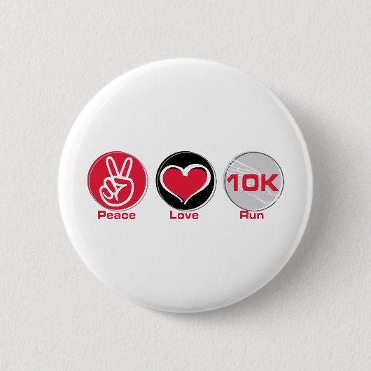 FriedensLiebe-Lauf 10K Button (Vorderseite)