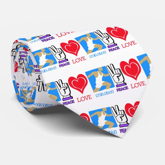 FRIEDENSLiebe-LAUF Krawatte (Gerollt)