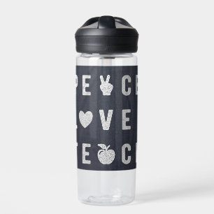 Friedensliebe-Lehr-Wasserflasche Lehrer-Geschenk-T Trinkflasche