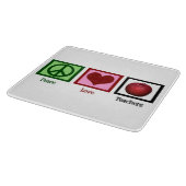 FriedensLiebe-Lehrer Schneidebrett (Ecke)