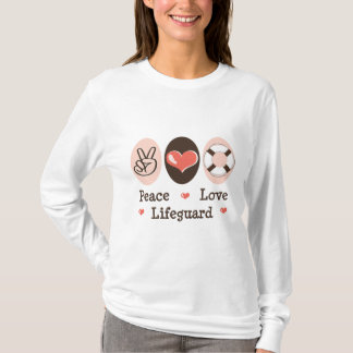 FriedensLiebe-Leibwächter-langes Hülsen-T-Shirt T-Shirt