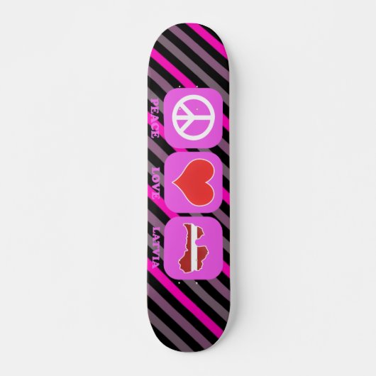 FriedensLiebe Lettland Skateboard (Vorne)