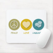 FriedensLiebe-Linguistik Mousepad (Mit Mouse)