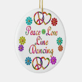 FRIEDENSLiebe-LINIE TANZEN Keramik Ornament (Rechts)