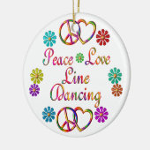FRIEDENSLiebe-LINIE TANZEN Keramik Ornament (Links)